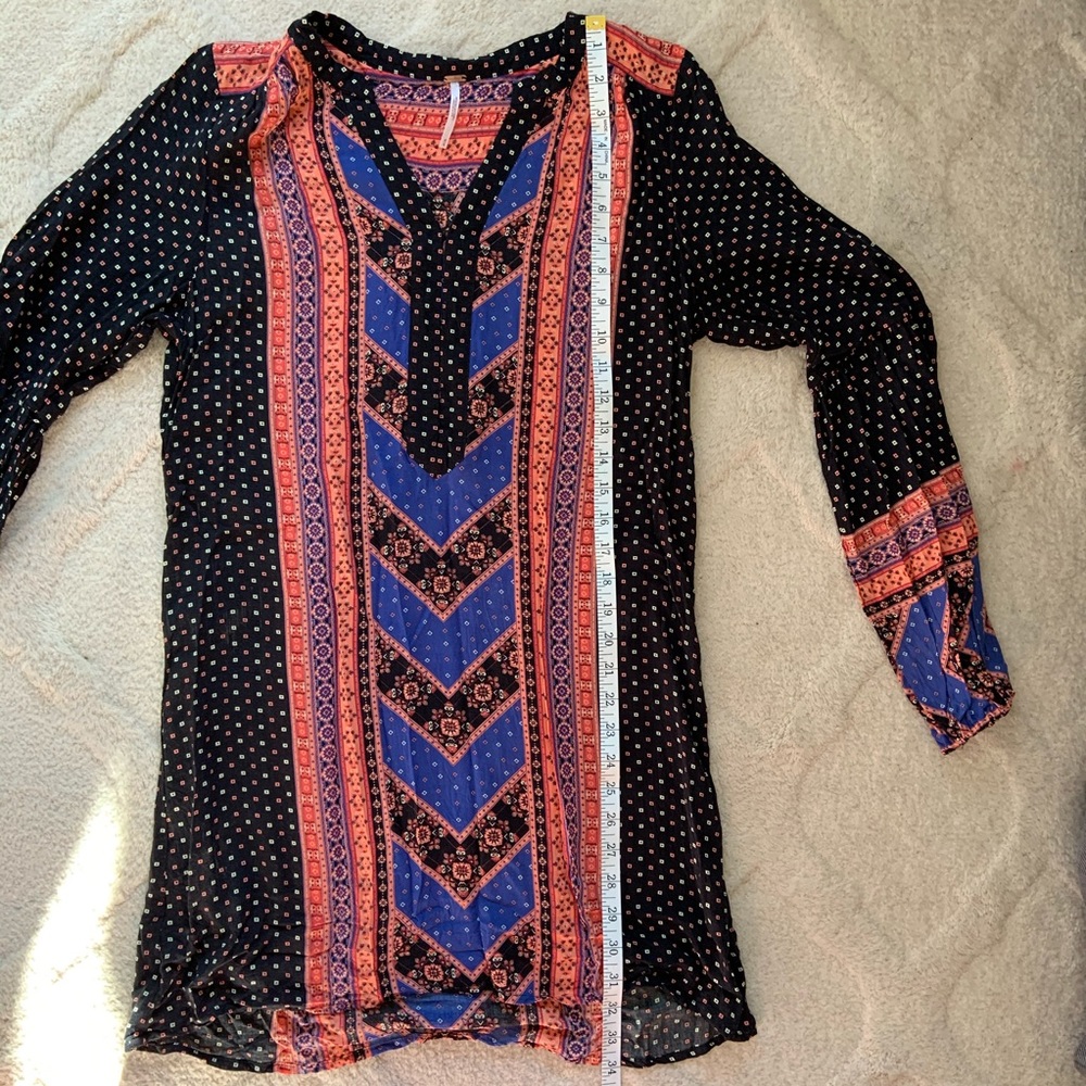 Free People Peacemaker Print Shapeless Dress - Picture 6 of 8